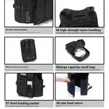 适用于气枪/彩弹射击的军用战术背心，MOLLE模块化系统战争游戏作战背心 - 彩色 - 查看 11