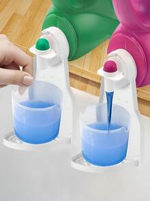 Set Of 2 Laundry Detergent Cup Holders And Liquid Detergent Dispensers, No More Worries About Mess Or Leaks, Keeping Your Washer, Dryer, And Laundry Floor Clean And Organized, Suitable For Most Bottle Sizes - Multicolor - View 5