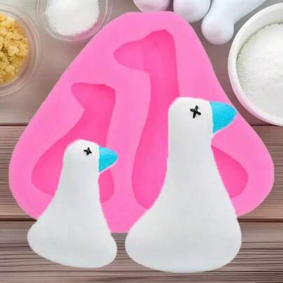 Silicone Duck Shaped Mold, Car Vent Fragrance Stone Animal Candle Decoration Mold, Heat-Resistant Reusable Multipurpose Mold