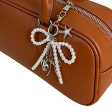 Mặt dây chuyền nơ đính hạt dễ thương, phụ kiện túi xách hình trái tim lớn thời trang, thiết kế móc xoay hình trái tim màu bạc, khóa lò xo, hình sao biển, nơ và trái tim, móc khóa điện thoại hình sao biển, phụ kiện thanh lịch dành cho nữ, phụ kiện túi xách, quà tặng dự tiệc và ngày lễ, quà tặng cho nữ sinh viên và giáo viên, quà tặng độc đáo cho gia đình và bạn bè. - Bạc - Xem 5