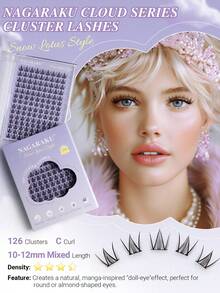 126簇 NAGARAKU 0.07C 10-12MM 云朵系列 003 簇假睫毛 DIY 套装 睫毛嫁接 混合长度睫毛嫁接 化妆 - 查看 1