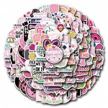 120 张粉色匹克球乙烯基贴纸，美观实用，适用于剪贴簿、日记本、保险杠、滑板、水瓶、头盔、水杯、汽车贴纸等。 - 隨機 - 查看 11