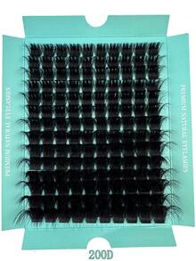280pcs/210pcs/196pcs/140pcs Faux Mink Eyelashes 200D/160D/120D/100D/80D/60D 8D Luxury Fluffy DIY Cluster Lashes - 8-20mm Mixed Length Eyelash Extension 0.07mm Russian D Curl Thick And Reusable Dramatic Lashes, Beginner Friendly For Daily, Party, Stage, Night Out, Ideal Gift For Mother's Day, Easter, Valentine's Day, Music Festival, Christmas, Christmas Eve, Thanksgiving - D - 查看 5