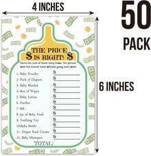 50 The Price Is Right Baby Shower Game For Boys Or Girls - Fun Party Activities Card - Cute Best Gender Neutral Reveal Guessing Funny Question Bundle Pack, 4x6 Inches - 1 - Xem 3