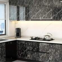 Self-Adhesive Waterproof, Oil-Proof, Heat-Resistant Desk Sticker, Marble Desk Paper, Furniture Renovation - Barbary Black - View 6