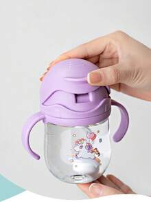 Baby Learning Cup With Straw, Cartoon Design Water Bottle, Infant Water Cup, Drinking Cup, Maternal & Child Supplies - Multicolor - View 4