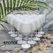 480ml Pink & White Ceramic Champagne Flute, Made Of Shatterproof And Pressure-Resistant Material, Suitable For Wedding, Party, Picnic, Valentine's Day Gift - A - View 2