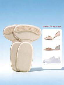 1 Paar/2 Paar rutschfeste Schuhfersen-Pads, geeignet für lose Schuhe, Halt für hohe Absätze, unisex, verbessert Passform und Komfort der Schuhe, verhindert Fersenabrutschen und Blasen, ideales Schuhzubehör als Geschenk - Aprikosenfarben - Übersicht 6