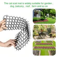 6pcs Garden Anti-Cat Spike Mats, Plastic Deterrent Spikes To Protect Plants From Cats And Dogs Digging - Multicolor - View 2