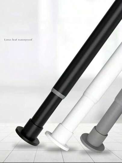 Barra de tensión ajustable, sin necesidad de perforación, barra de tensión de acero inoxidable para baño, puerta, balcón y uso multipropósito