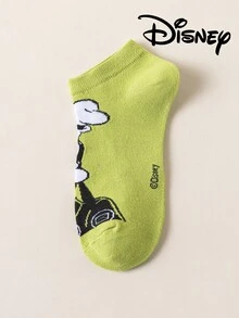 Disney 5双装女士短袜礼品套装，夏季袜子，米奇、米妮、唐老鸭、黛丝卡通图案，舒适透气时尚袜子 - 彩色 - 查看 7