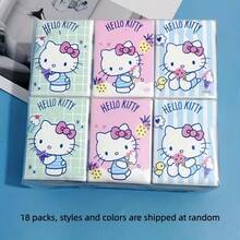 Sanrio 9/18 小包/組 精緻手帕面紙，可愛 Hello Kitty 印花雪紡紙，便攜卡通圖案面紙，適合工作、春夏假期、畢業季、旅行配件、生日禮物、婚禮、餐廳、開學季、畢業季、節日派對等場合 - 卡通 - 查看 17