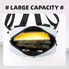 轻便男士户外胸包，多功能户外钓鱼包，渔具包，适合徒步、骑行，可挂在背心上作为腰包使用 - B - 彩色 - 查看 7