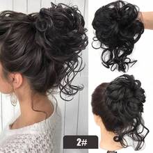 Hairdo Extensions, Messy Curls, Elastic Hair Rings, Synthetic Hair Buns, Donuts, And Hair Clips Are Suitable For Women And Girls - Multicolor - View 8