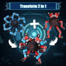 1/3/5pcs Random Mixed , Robot , Stress Relief Spinner, Creative Mechanical Spinner, Party Game Enhancer - Multicolor - View 4