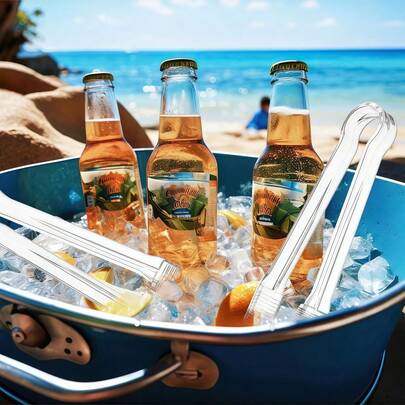 2/5/10pcs - 6.3 Inch Self-Serve Tongs, Mini Clamps For Food Service Tools, Transparent Kitchen Clips, Mini Ice Tongs, Mini Catering Clips, Sugar Cube Ice Tongs, For Tea And Coffee Parties, Gatherings, Bars, Appetizers, Salads, Desserts, Sandwiches, BBQ, Cookies, Summer, Summer Set