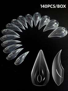 140 Móng Tay Mèo Ngắn, Móng Nhọn Cong Tự Nhiên, Khuôn Kép Để Nối Dài Móng Tay Acrylic 3D Hình Đại Bàng, Khuôn Phủ Toàn Bộ Có Thể Tái Sử Dụng, 14 Kích Cỡ - Nhiều màu - Xem 9