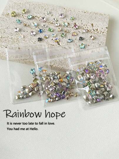 30pcs Assorted Candy & Soda Colored Rhinestones, Coated Nail Art Diamonds, Stackable Nail Gems, Nail Jewelry Accessories, Super Shiny Luxurious Versatile Nail Decorations, Glitter Embellishments, Cute Nail Components