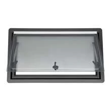 SHIOUCY 35.43*19.69" Ventilation Window 70° Angle Adjustable With Sunshade Insect Screen For RV Camper Trailer - Black - View 4