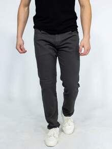 SAINT ELIAN Men's Slim Fit Colored Twill Pants - GRAFITE - View 1