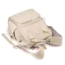 1 pieza Mochila tipo bolso de maternidad con múltiples compartimentos, cierre con cremallera, de estilo minimalista, de metal, nailon impermeable y gran capacidad, para viajes y uso diario de madres e hijos - Multicolor - Ver 6