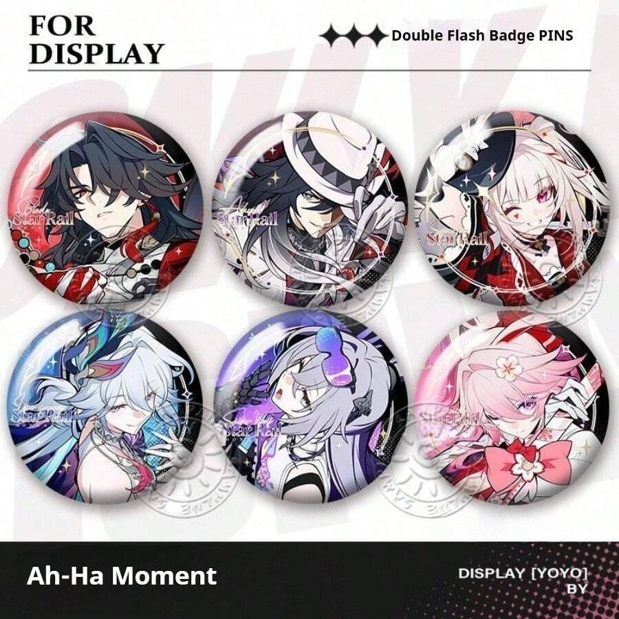 1枚崩坏：星轨徽章 - 哈哈时刻角色徽章 - 火花 - 耀光 - 刀锋 - 幻影 - 不灭之路 - 深红深渊 - 游戏外设徽章 - 背包徽章 - 收藏玩具 生日礼物 - 复活节礼物，愚人节礼物，惊喜礼物，完美礼物 - 彩色 - 查看 1