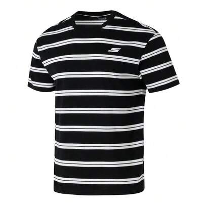 Skechers Camiseta de manga corta cómoda unisex para deportes, correr, entrenamiento físico, P225U121-0019