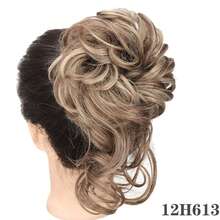 Hairdo Extensions, Messy Curls, Elastic Hair Rings, Synthetic Hair Buns, Donuts, And Hair Clips Are Suitable For Women And Girls - Multicolor - View 20