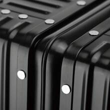 Premium All-Aluminum Alloy Luggage Set – Iconic Ribbed Hard Shell Suitcases With Reinforced Metal Corners & 360° Silent Spinner Wheels | Durable TSA Lock Travel Cases In Classic Silver, Matte Black & Gunmetal Grey | Lightweight Yet Unbreakable Carry-On & Checked Baggage For Business, Vacation & Global Adventures | The Ultimate Statement Piece For Discerning Travelers Who Value Style, Security & Long-Lasting Performance - Gun color - View 8
