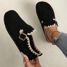 Vintage Women's Casual Soft Flat Slippers - 黑色 - 查看 1