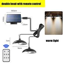 1pc Solar Hanging Light, Waterproof Solar LED Lamp With Dual Heads, Decorative Solar Light With Remote Control, For Indoor Shed, Barn, Room And Outdoor Use - Black - View 10