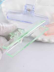 5个/1个透明亚克力塑料夹式文具，学生用品，果冻夹，多功能照片夹，创意办公用品，考试回文夹，发票/文件整理夹，学校用品 - 多色 - 查看 7