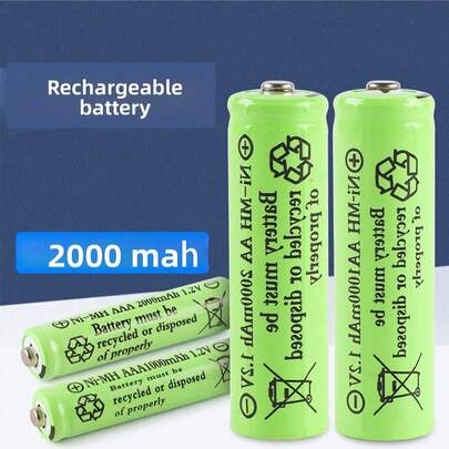 1.2V-2000mAh AAA 和 AA 高容量可充电电池，USB 专用充电器（此充电器仅适用于为这些电池充电），适用于万圣节、圣诞节、花园串灯