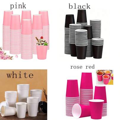 10pcs 8oz Mother's Day Outdoor Paper Cups, Disposable Coffee Cups, Hot & Cold Drink Cups, Suitable For Weddings, Parties, Picnics, BBQs, Travel & Events, Colorful Water Cups For Holiday Picnics & Parties, Suitable For Restaurants, Food Trucks, Kitchens, Offices, Valentine's Day