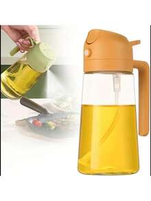2-In-1 Glass Oil Dropper And Sprayer With Spray And Pour Functions, A Kitchen Essential For Grilling, Frying, Air Frying, And Outdoor Picnics, Allowing For Precise Control Of Oil Volume - 查看 2