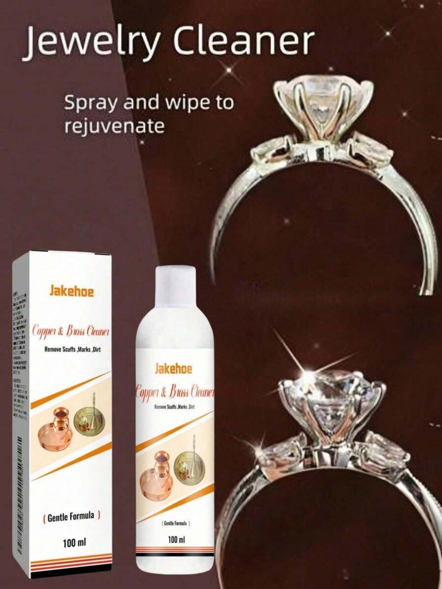 Jewelry Cleaning Solution, Cleans Diamond Rings, Necklaces, Gold Jewelry, Removes Rust Stains And Dust, Jewelry Metal Cleaning Liquid, Necklace Cleaning Spray To Remove Rust And Dust - A - View 1