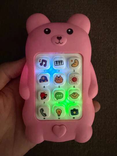 Cute Bear Music Toy Phone | Battery Not Included, Ideal Gift For Christmas, Halloween, Easter And Other Major Holidays, Made Of ABS Material, Available In Multiple Colors