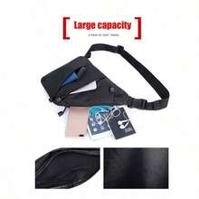 Men's Sling Bag, Waterproof One Shoulder Bag With Chest Pocket, Anti-Theft Travel Bag - Multicolor - View 7