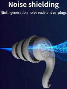 Reusable Super Quiet Sleep Earplugs - Noise Blocking, Hygienic Gel Design, Ensure Peaceful Sleep, 1 Pair/Box, Ideal For Travel And Home Use, Travel Earplugs | Fashionable Design | Soft Texture - Multicolor - View 10