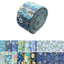 14 Designs - 100% Polyester Fabric Precut Strips, 42pcs 2.5" X 20" Fabric Strips Suitable For Sewing, Crafts And Quilting, Classic Blue - Blue - View 12