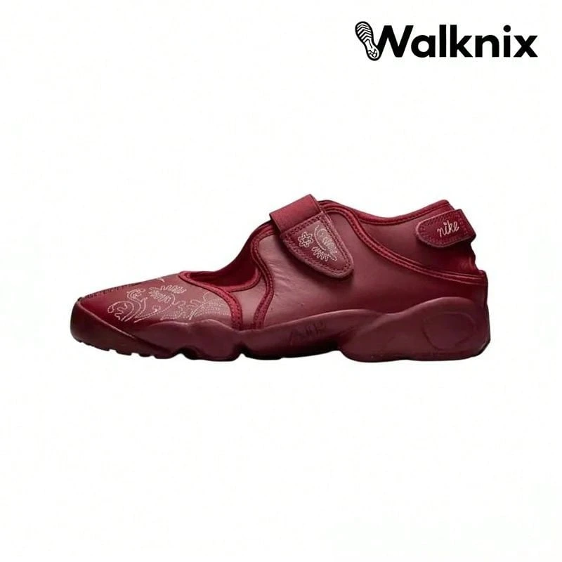 Nike Air Rift 'Botanical Stitch' Red Team-Red Pale-Ivory Sneakers Women IH7318-677 - 彩色 - 查看 1