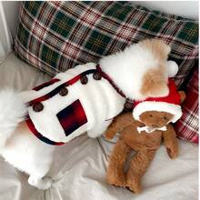 狗狗冬季服装 狗狗开衫 宠物狗外套 猫咪夹克 吉娃娃 法国斗牛犬背心 圣诞狗狗服装 幼犬服装 - 紅色 - 查看 3