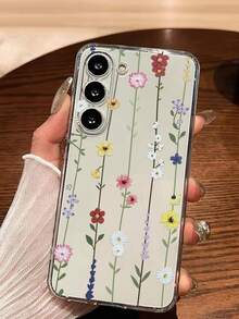花朵图案创意手机壳，柔软保护套，兼容华为荣耀、Galaxy A04e/12/A13/A14/A34/A50/A52/A53/A54/S21/S22/S23/S24/S25/S25Ultra/S25FE/S26/S26 Plus/S26 Ultra/S26 Edge、6A/7A/8A、12T/13T/15T/15T Pro等机型，国际版，非国内版。 - 無色 - 查看 6