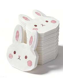 20张复活节兔子造型餐巾纸 | 一次性纸质餐巾纸和浴室擦手巾，适合复活节派对用品 - 兔子餐巾紙 - 查看 1