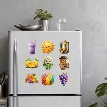 Personalize Your Ingredients! Cute Talking Food Magnet Set, Adding Interactive Fun To Your Kitchen. Turn Your Fridge Into A Stage, And The Fun And Adorable Food Characters Will Bring Joy To Your Daily Life. - Multicolor D - View 7