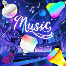 Bluetooth Speaker Bulb 12w RGB Smart LED Bulb With Controller - Multicolor - View 4