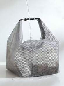 便携式网状淋浴收纳袋，带提手，防水湿巾袋，男女通用，可装泳衣和毛巾，旅行洗漱包，沙滩包，化妆品收纳袋，适合旅行、健身、露营、宿舍、海滩、浴室等场合，居家和返校必备洗漱包、淋浴包、防水袋、大容量收纳袋、旅行必备品、邮轮必备品、度假必备品、旅行用品 - 彩色 - 查看 7