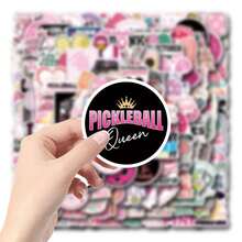 120 Pcs Pink Pickleball Vinyl Stickers, Beautiful And Practical, Suitable For Scrapbooks, Diaries, Bumpers, Skateboards, Water Bottles, Helmets, Water Cups, Car Stickers, Etc. - Random - View 6