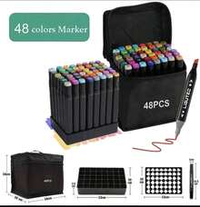 Touch Markers, Dual-Tip Markers With Base, Professional Set For Drawing, Art, Lettering, Graphic Design, And Projects - Rectangle - View 6