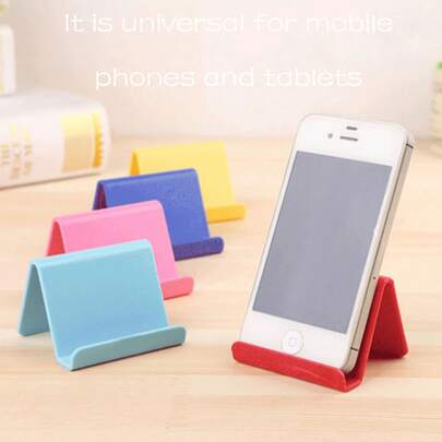 1pc Desk Phone Holder, Multifunctional Tablet PC Stand, Creative Minimalist Portable Small Support Bracket (Random Color)
